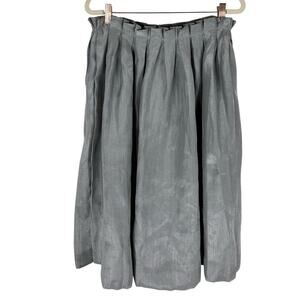 & Other Stories Shimmer Pleated Skirt Minimalist Statement Metallic Coquette 8
